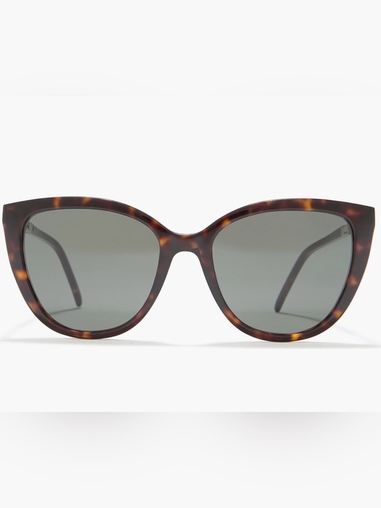Saint Laurent Accessories - NEW Saint Laurent Cat Eye Sunglasses 55mm Havana Silver $475 NIB AUTHENTIC